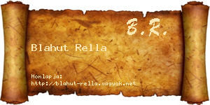 Blahut Rella névjegykártya